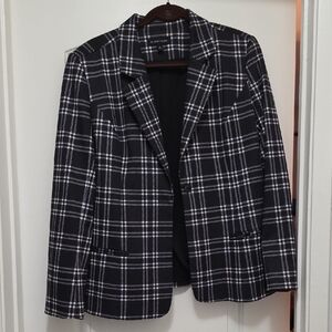Croft & Barrow Black and White Checkered Blazer